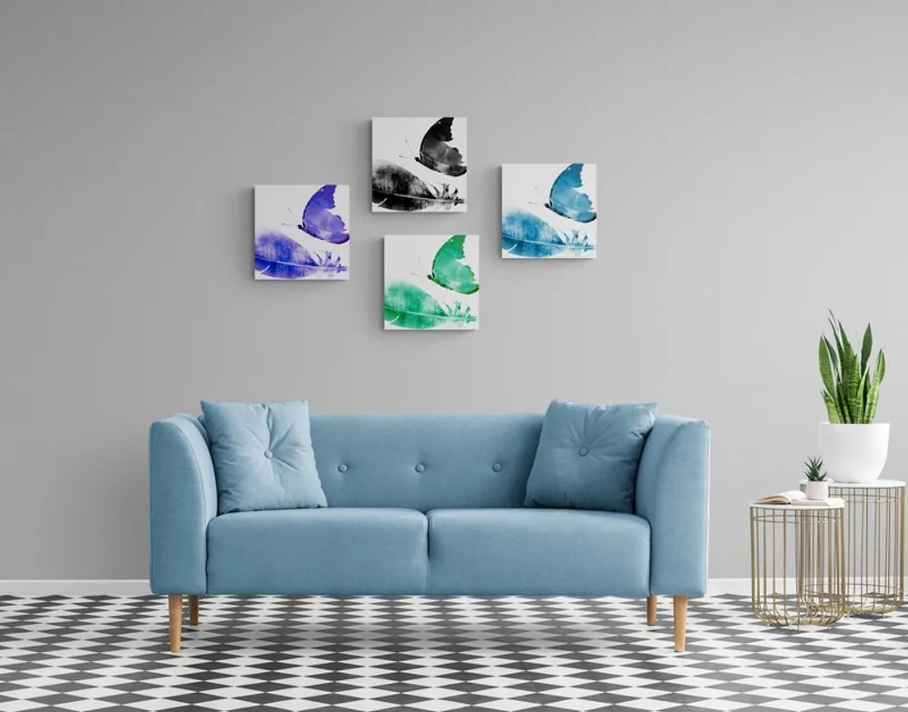 Set di quadri – Farfalle colorate