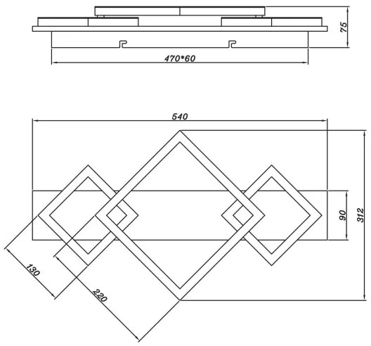 Brilagi - Plafoniera LED AXIS LED/24W/230V