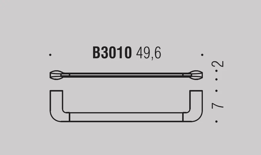 Colombo Design Trenta B30100nm Portasciugamani 49,6 cm Nero Opaco