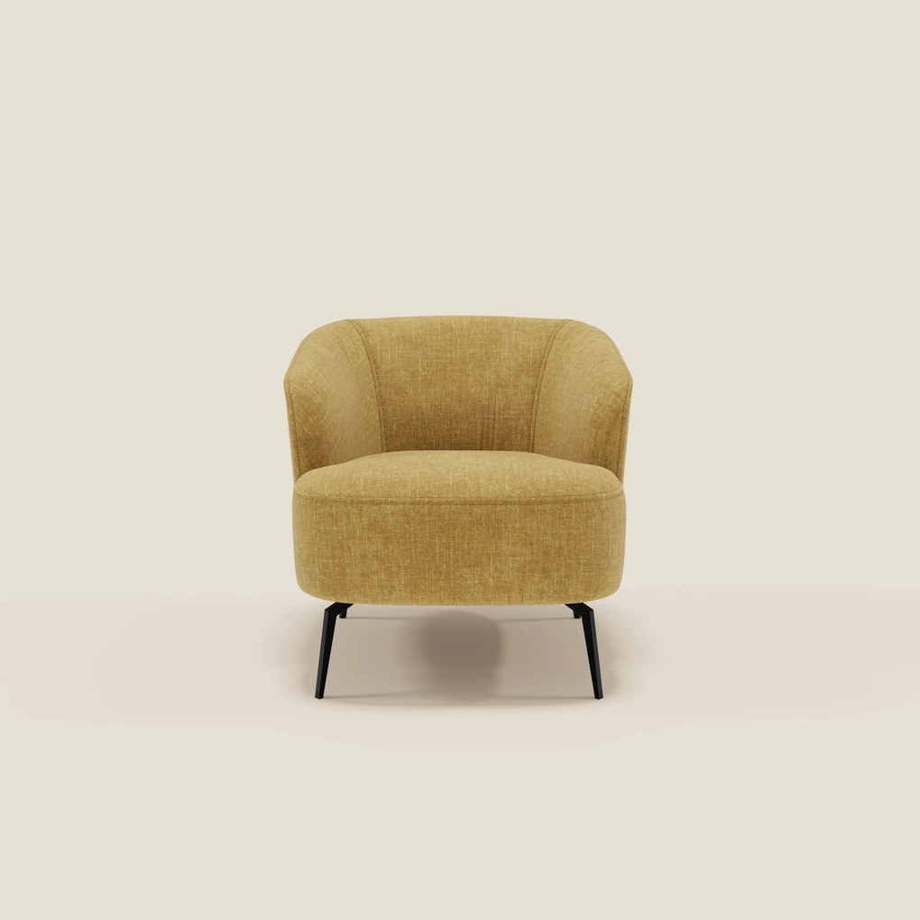 Renoa Poltroncina dall'eleganza moderna in tessuto smacchiabile T24 giallo