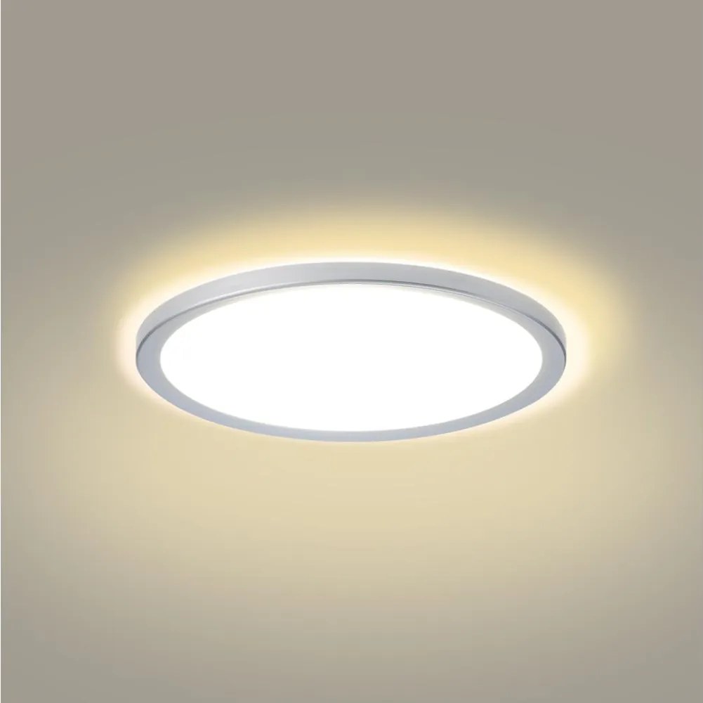 Brilagi - Plafoniera da bagno LED ultra sottile LED/18W/230V Ø 30 cm argento IP54