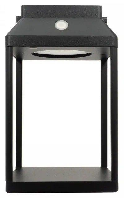Lanterna Portatile Ricaricabile Solare e USB Nera Dimmerabile Colore Bianco Naturale 4.000K