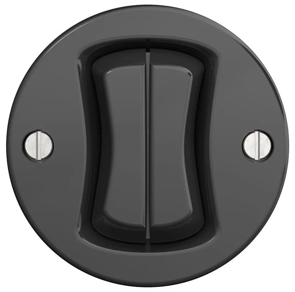 Kliklap - Doppio pulsante retrò senza cornice antracite