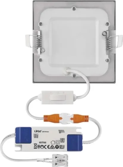 Lampada LED da incasso per controsoffitto NEXXO LED/7W/230V 3000/3500/4000K argento 12x12 cm