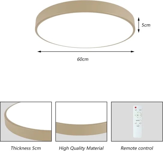 Brilagi - Lampada LED dimmerabile POOL LED/60W/230V 3000-6000K diam. 60 cm beige + telecomando
