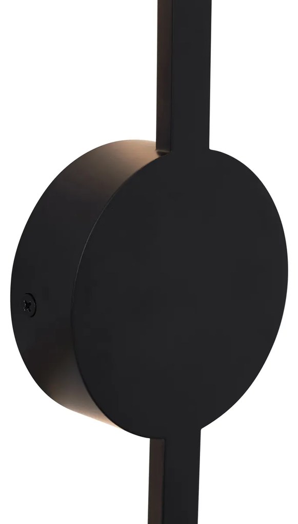 Lampada da parete moderna nera 100 cm con LED - Clockwise