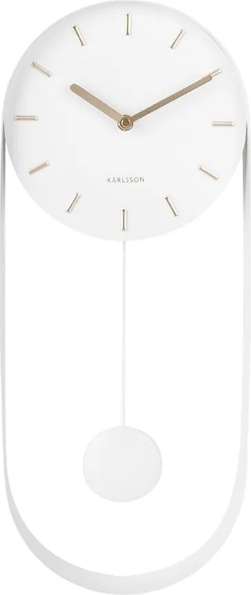 Orologio a pendolo bianco da parete Charm Pendulum - Karlsson