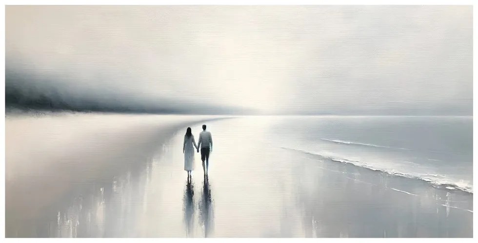 Quadro su tela – Innamorati sulla costa