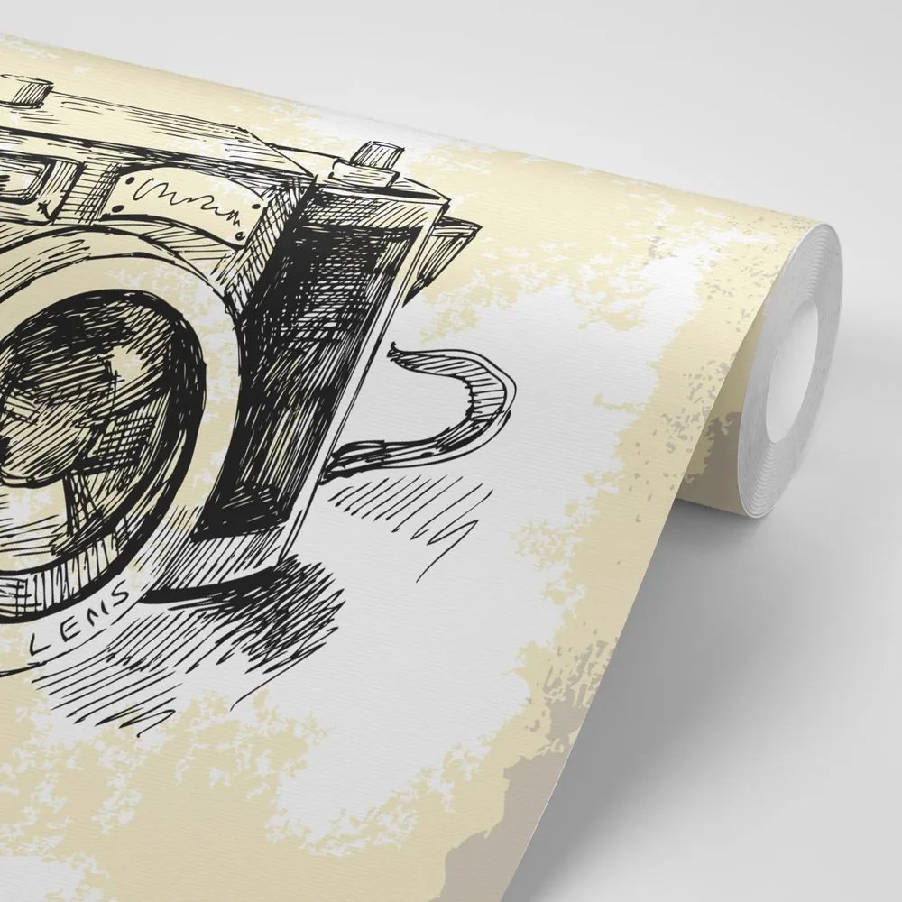 Carta da parati autoadesiva – Macchina fotografica retrò