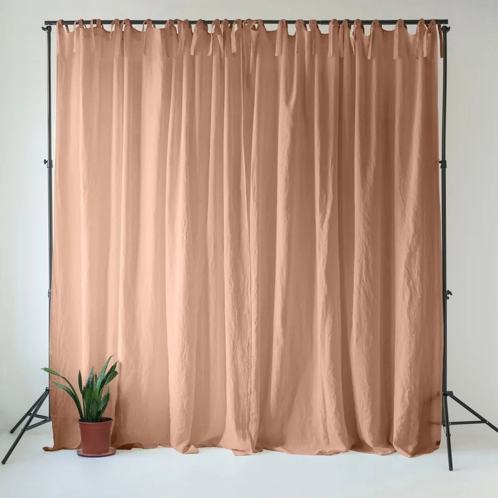 Tenda rosa marrone in lino 140x250 cm Cafe Creme – Linen Tales