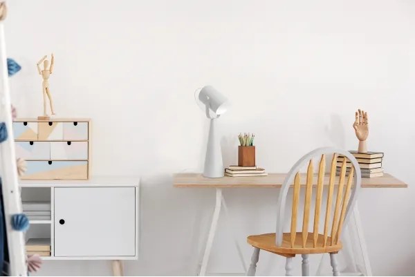 Kanlux 36260 - Lampada da tavolo LARATA 1xE27/5W/230V bianca