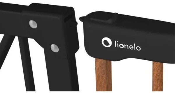 Lionelo - Cancello sicurezza TRUUS SLIM nero/marrone