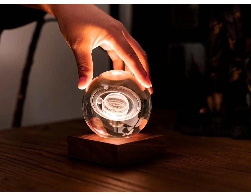 Decorazione luminosa marrone scuro con ricarica USB Amber – Gingko