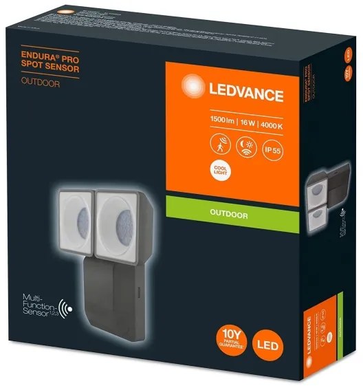 Ledvance - Applique da esterno a LED con sensore SPOT 2xLED/8W/230V IP55