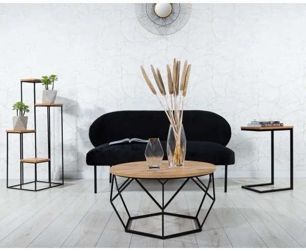 Portafiori 110x40 cm nero/marrone