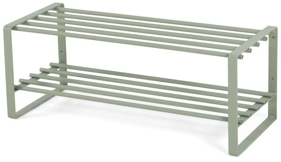 Scarpiera verde polveroso in metallo 70x29x27 cm Rex – Spinder Design