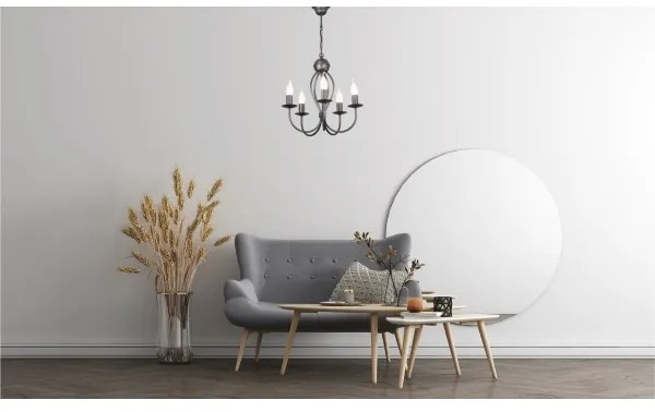 Lampadario a sospensione con catena ARTHUR 5xE14/40W/230V