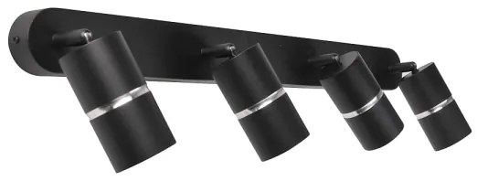 Faretto BAMBOO 4xGU10/10W/230V nero