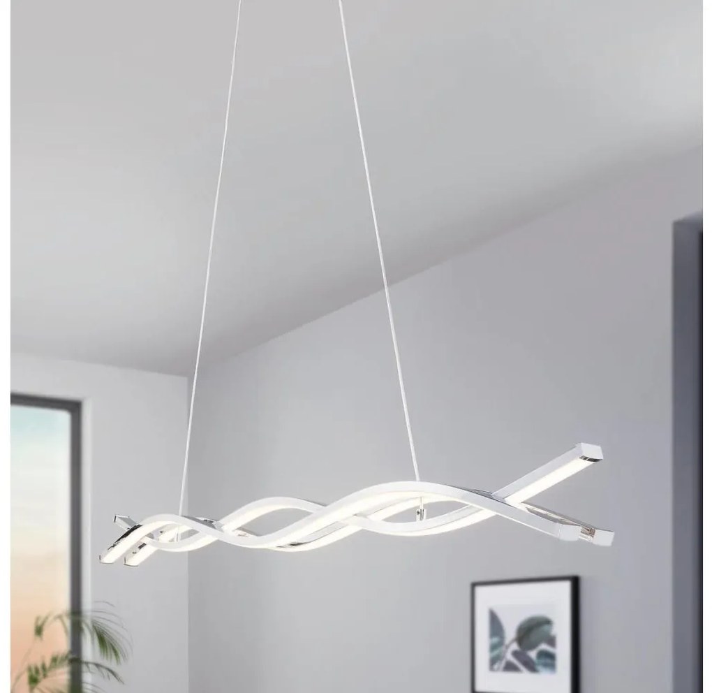 Eglo 96102 - Sospensione a cavo LASANA 2 LED/35W/230V 3000K cromo lucido