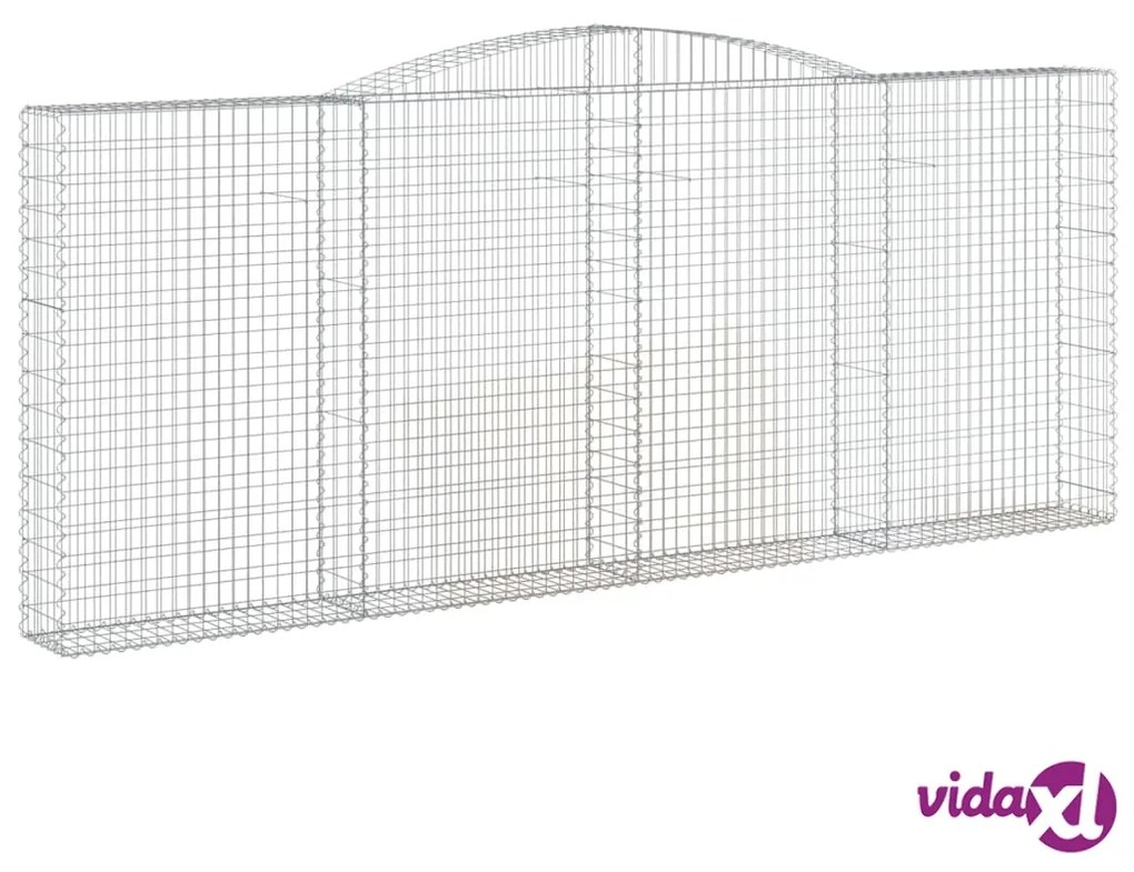 vidaXL Cesto Gabbione ad Arco 400x30x160/180 cm Ferro Zincato
