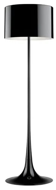 Flos Spun Light Floor Lampada H.176 cm da pavimento a luce diffusa con dimmer in metallo Nero lucido