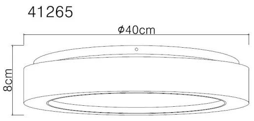 Globo 41265 - Plafoniera LED LIAMI LED/24W/230V diametro 40 cm 3000K bianco