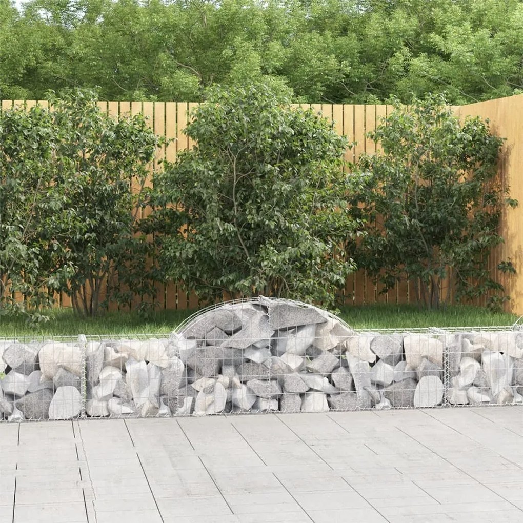 Cesti Gabbioni Ad Arco 6 Pz 200x30x40/60 Cm Ferro Zincato /