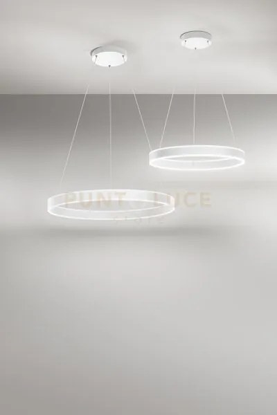 Sospensione in metallo verniciato bianco kirko led 48w cct 3000k 40...