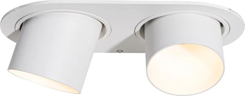 Set di 6 faretti da incasso bianchi a 2 luci GU10 50mm - Installa