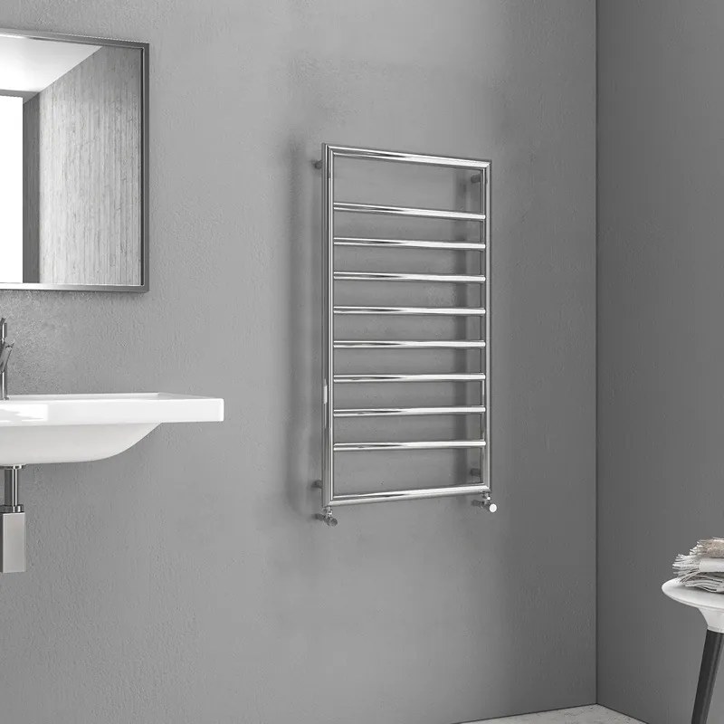 Scalda salviette bagno 900x500mm cromato interasse 462 mm KAM-D7009C - KAMALU