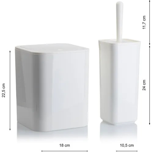 Set da bagno SIERRA 5 pz bianco