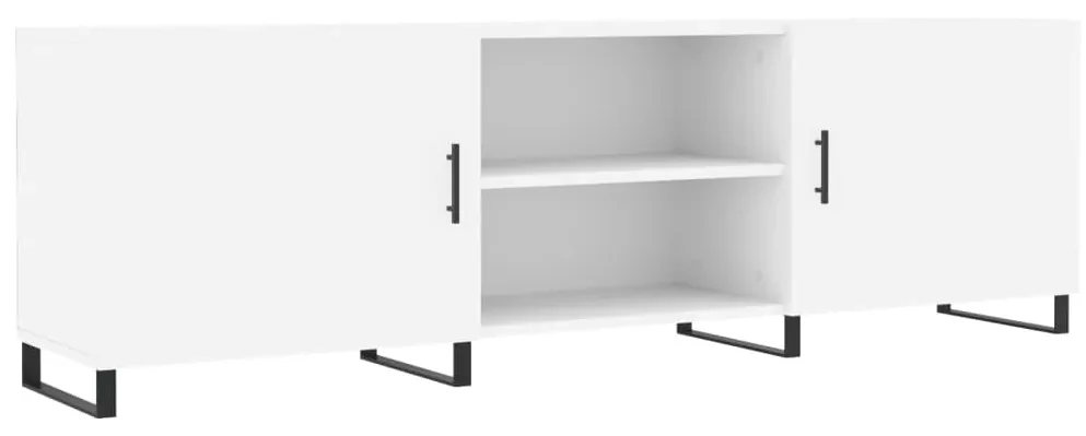 Mobile porta tv bianco 150x30x50 cm in legno multistrato