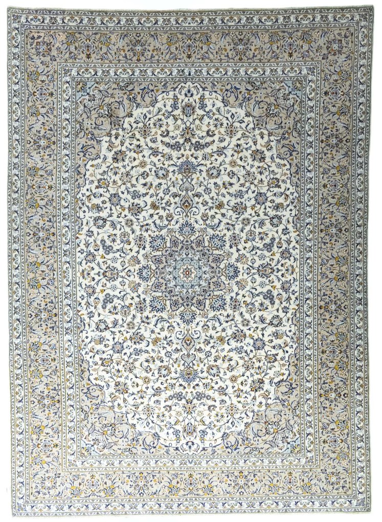 Kashan Tappeto 280 x 400 Beige (Iran) Annodato A Mano