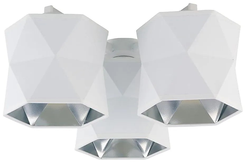Lampadario da superficie SIRO 3xE27/15W/230V bianco/argento