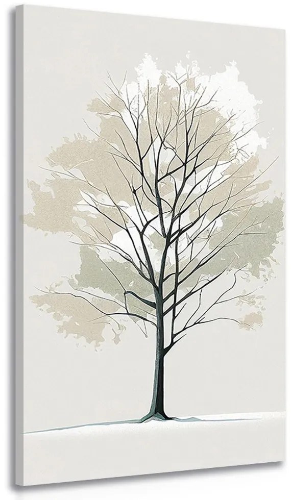 Stampa su tela – Albero in stile minimalista
