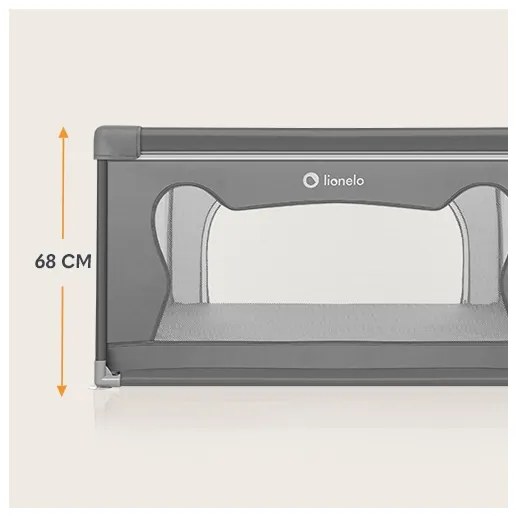 Lionelo - Box giochi WILLOW grigio