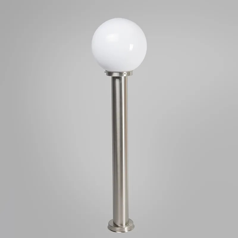Lampada da esterno moderna in acciaio inox 100 cm con sfera in plastica IP44 - Sfera