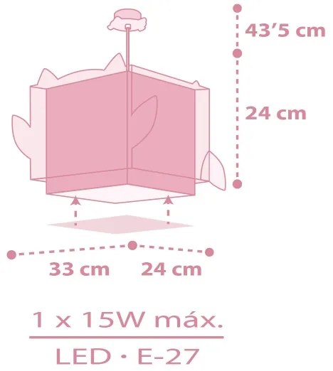 Dalber 64482 - Lampadario per bambini LITTLE FRIENDS 1xE27/15W/230V