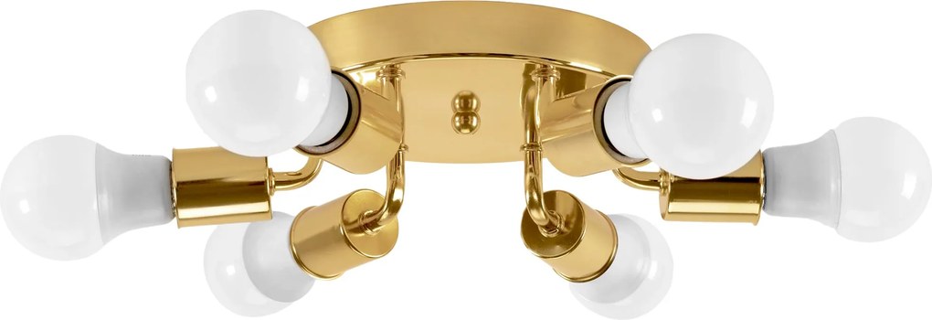 Plafoniera Plafone 6 Bracci Metallo APP712-6C Oro