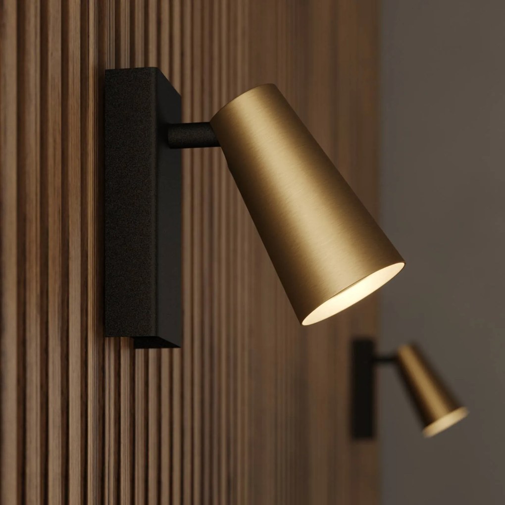 Faretto Angelina Lucande, dimmerabile, Nero, Camera da letto, Metallo, Scandinavo, Applique
