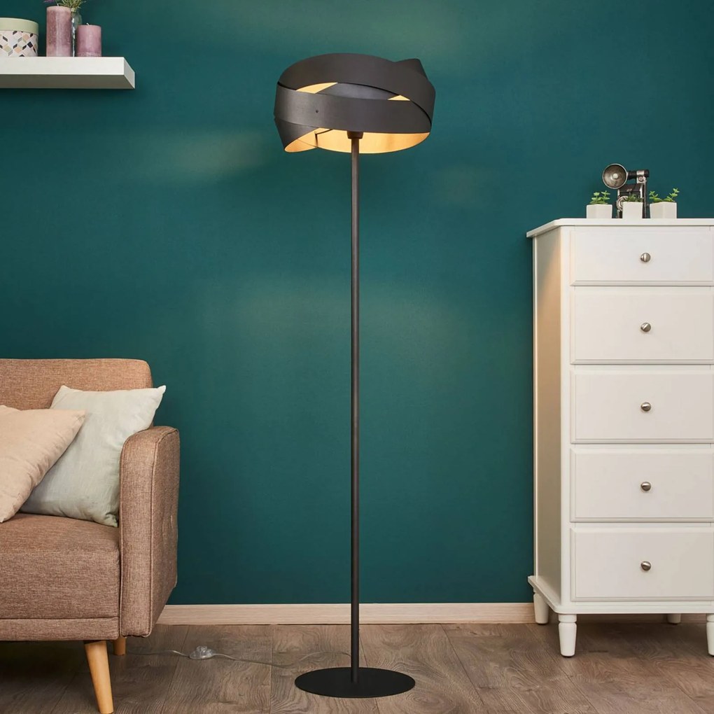 Lampada da terra Tornado Domiluce, Nero, Soggiorno / Sala da pranzo, Metallo, Moderno, Lampada da terra