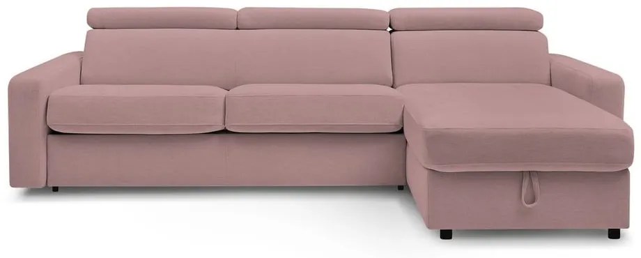 Divano angolare rosa allungabile (con composizione variabile) Monaco – Bobochic Paris