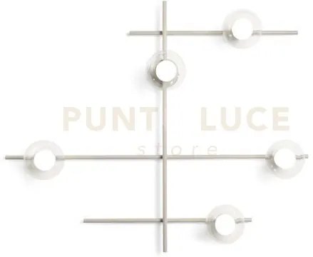 Mikado lampada da parete o soffitto 5 luci cipria  e trasparente at...