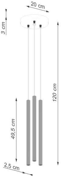 Sollux SL.1340 - Lampadario a sospensione con filo ARCHE 3xG9/8W/230V bianco