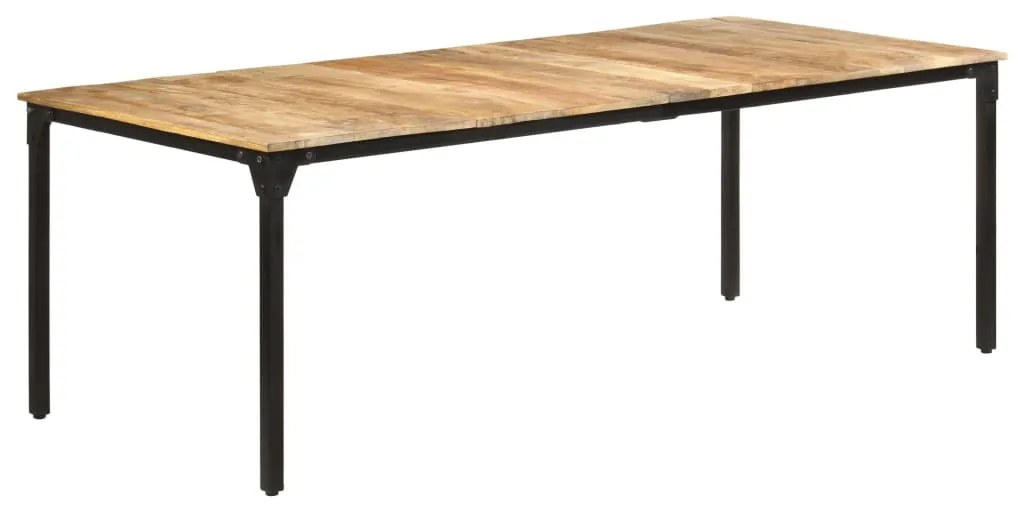 Tavolo Da Pranzo 220x100x76 Cm İn Legno Di Mango Grezzo /