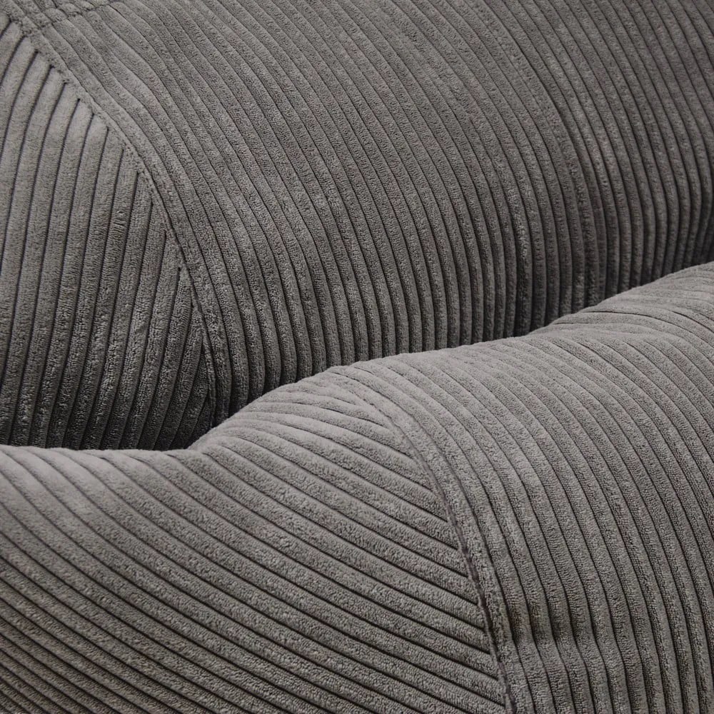 Pouf a sacco per bambini color senape con rivestimento in velluto a coste Roll 80 – SLOWDOWN