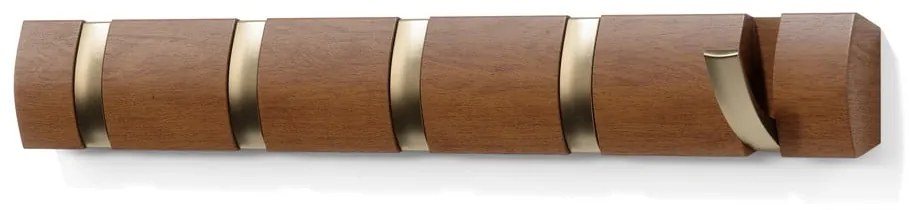 Attaccapanni da parete marrone naturale in legno di pioppo Flip - Umbra