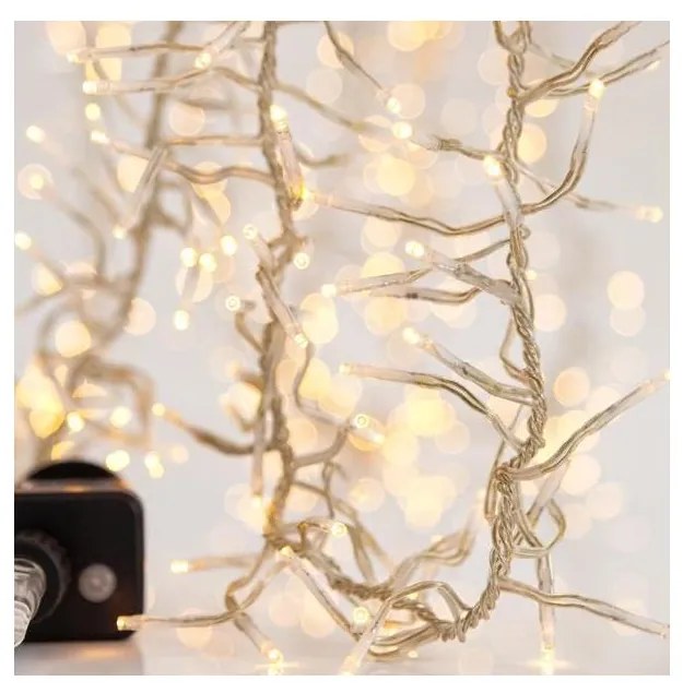 Catena LED natalizia da esterno CLUSTER 1152xLED/8 funzioni 12 m IP44 bianco caldo
