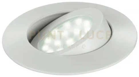 Incasso led zenit bianco 5w 550lm 3000k ip44 orientabile 9x2,5cm
