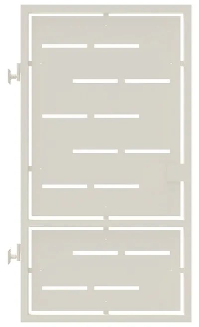 Cancello con serratura elettrica Privacy in ferro, apertura a sinistra, L 104.5 x H 180 cm, di colore bianco